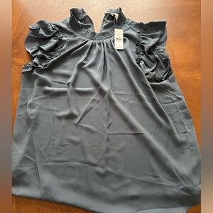 NWT LOFT Blouse gray-blue